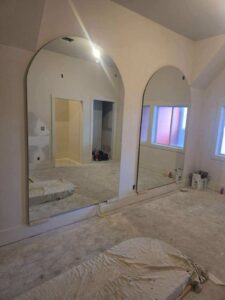 Check out these new curved mirrors getting installed!